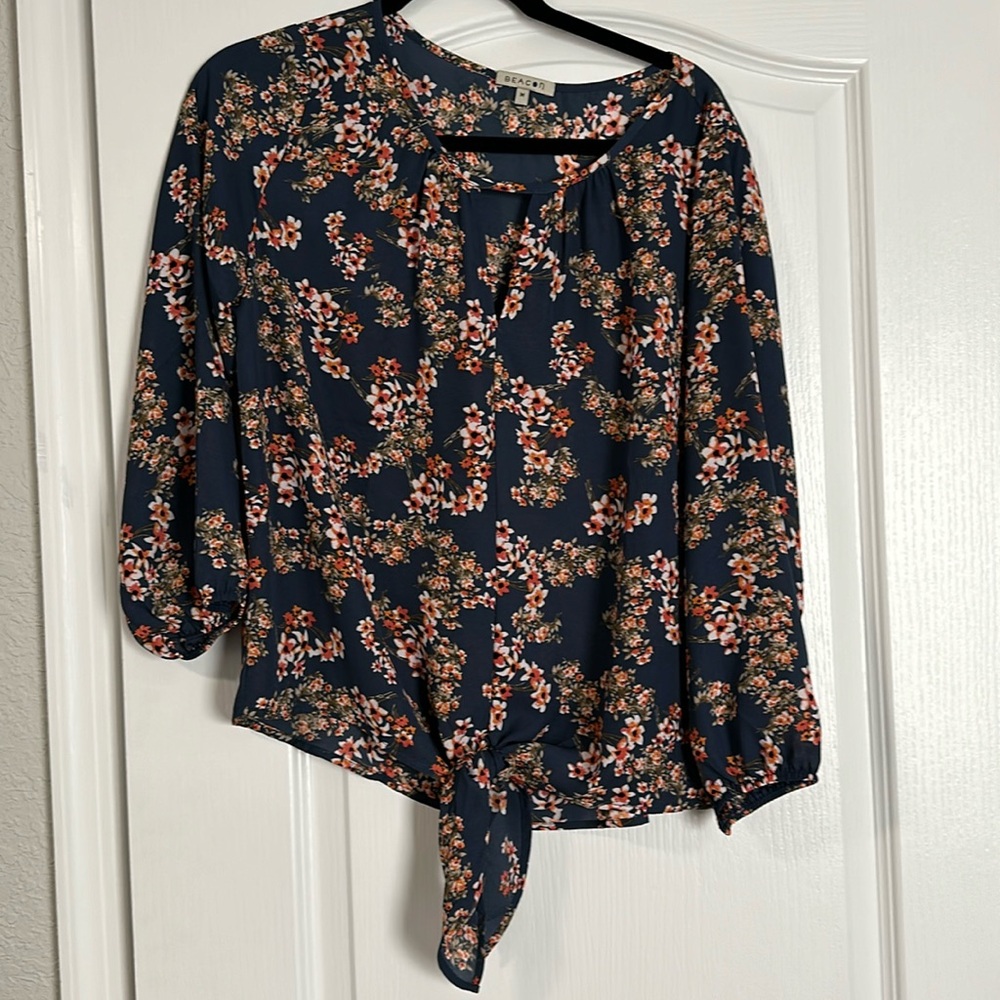 Tie front blouse